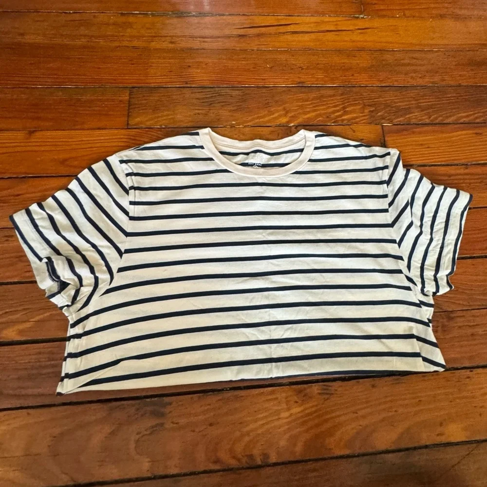J. Crew Mercantile Broken In Slim T Shirt Striped Size XL